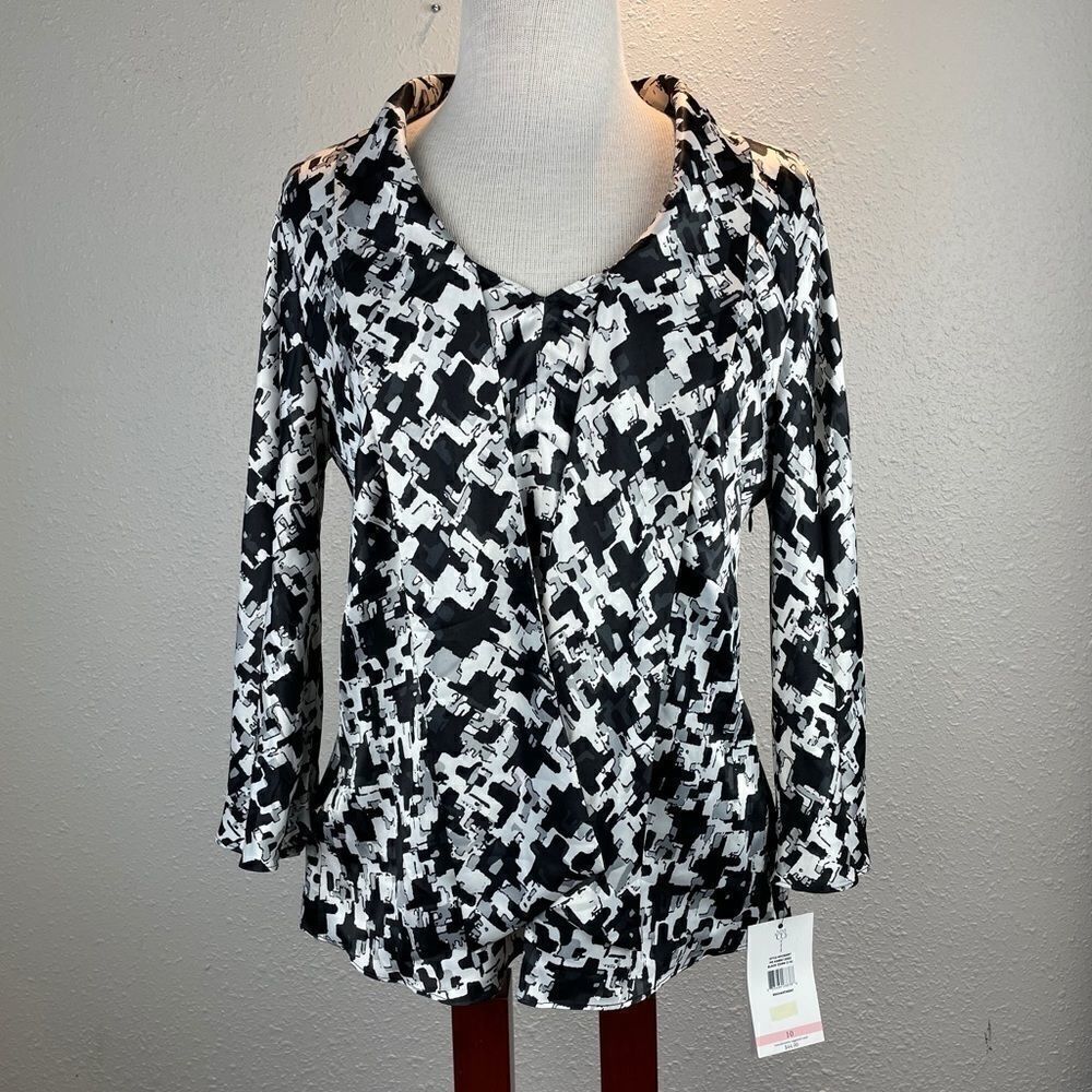 NWT Nine & Co. Blouse Top Size 10